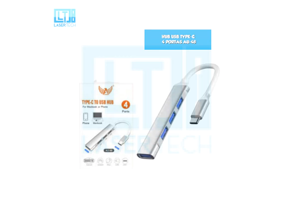 3765d1f5e20537e59933e1cb3e5a63cc-843a22bcc587690adb17250213730790-1024-1024 Hub USB Type-C 4 Portas AU-48 – Expanda Suas Conexões com Rapidez - Imagem 1