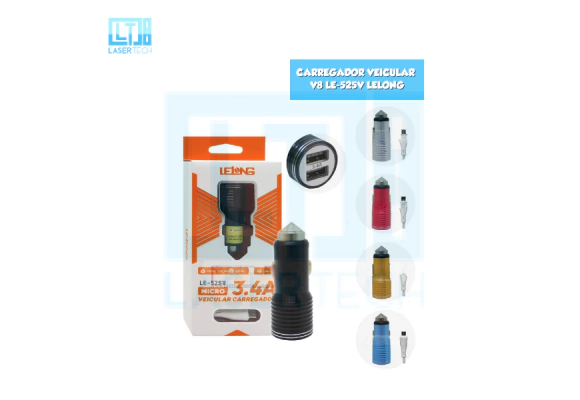 39217baba5f2d353983bf3085c35793e-2426b9601bf2244e8717165772983862-1024-1024 Carregador Veicular V8 LE-525V Lelong – Compacto e Potente - Imagem 1