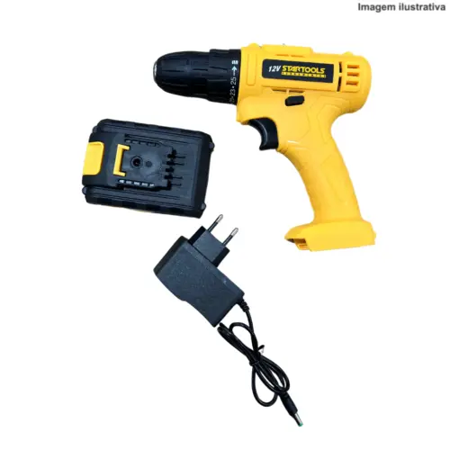 Parafusadeira e Furadeira 15 Peças Recarregável AR0738 Startools – Potente e Versátil