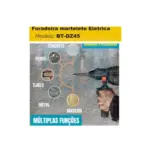 Furadeira Martelete Elétrica BT-DZ45 B-Max – Potência Profissional 127V - Imagem 2