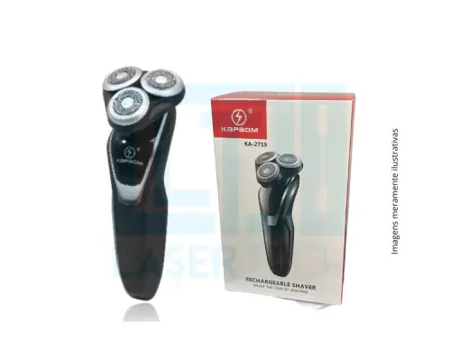 Barbeador Elétrico 3 Lâminas KA-2719 Kapbom – Precisão e Conforto