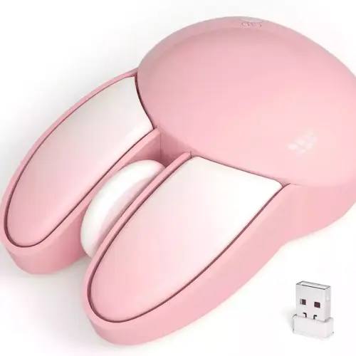 Mouse Sem Fio Coelho MMO-W2-C – Fofo e Funcional