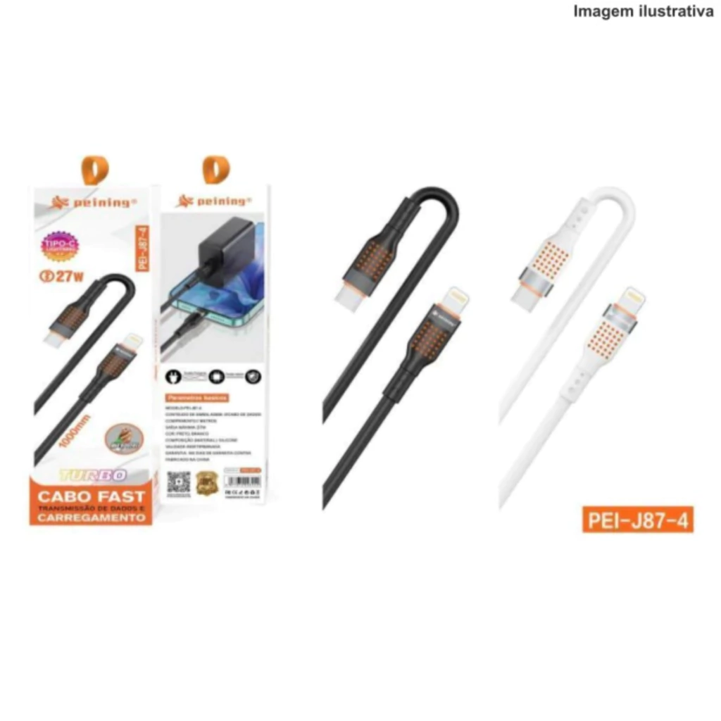 52-fe8e97674db10bd0be17398193997263-1024-1024 Cabo Fast Turbo Tipo C/iOS 1M 6A PEI-J87-4 – Rápido e Reforçado - Imagem 1