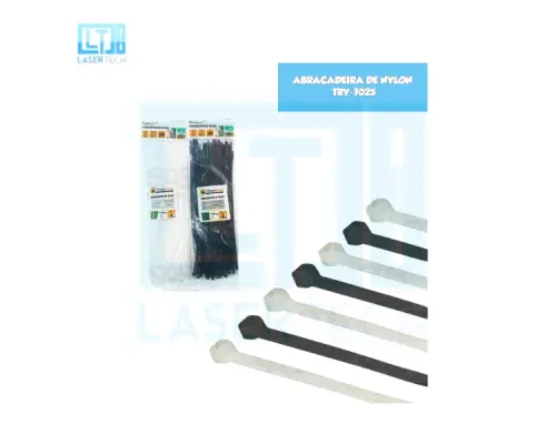Abraçadeira de Nylon TRY-7025 – Resistência e Fixação Segura