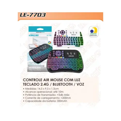 Mini Teclado Wireless LE-7703 Lelong – Conforto e Conectividade