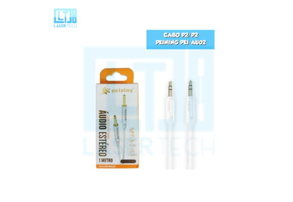 59e18d4b88ce29d78524e7b1a7d0832a-47fe3aa82f8f72f16917159703875953-1024-1024 Cabo P2 x P2 Áudio Estéreo PEI-AU02 – Som Nítido e Conexão Estável - Imagem 1