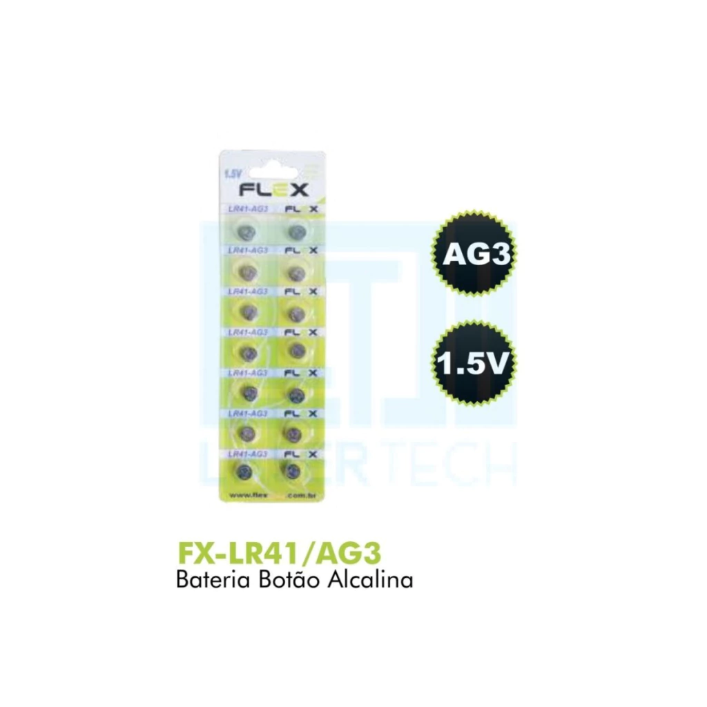 68adb22f52a76437f71aece4802a35c0-bf5c506b4e930c662217249575185044-1024-1024 Bateria Botão FLEX FX-LR41 – Energia Confiável e Duradoura - Imagem 1