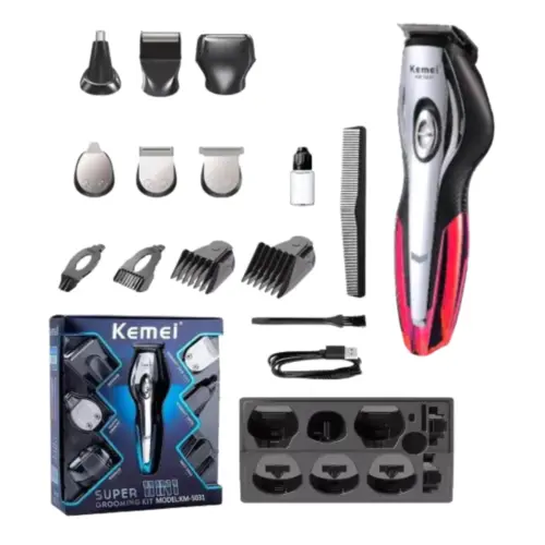 Aparador de Pelos ATOMO KM-5031 – Compacto e Recarregável