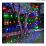 Rede 144 LEDs Coloridos Fio Branco 220V 86125 – Decoração Natalina Brilhante - Imagem 4