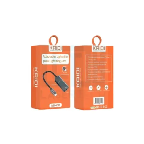 Adaptador Lightning para Lightning e P2 KD-211 – Conexão Rápida e Eficiente