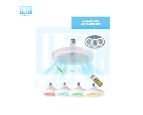 Lâmpada com Ventilador 30W – Iluminação e Ventilação em Um Só Produto