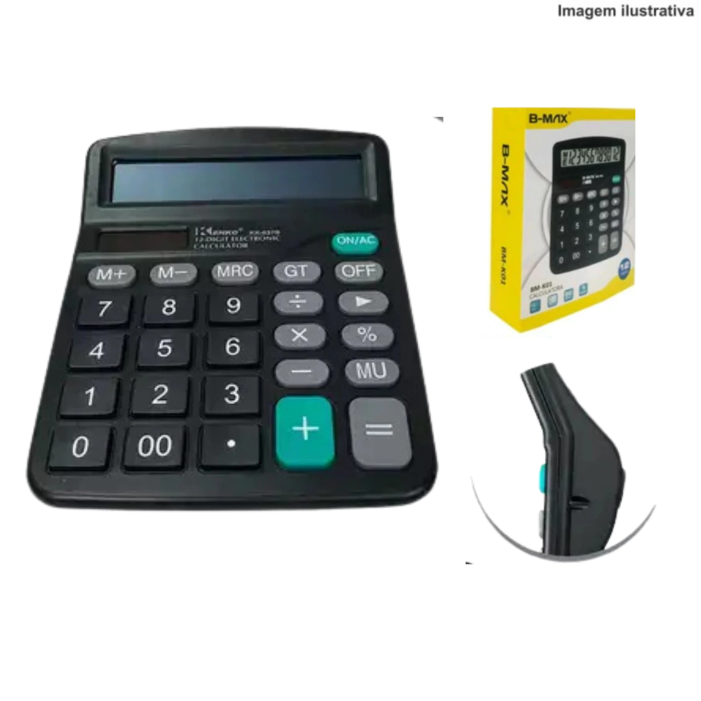 8-bd17f8723914fb1cd717398160861545-1024-1024 Calculadora 12 Dígitos BM-K01 – Ideal para Escritório e Estudos - Imagem 1