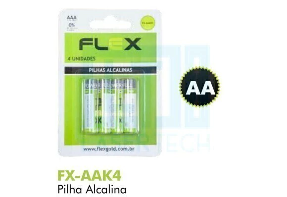8499777d3e1e94e89248b3a573cdbd19-98456be8b4321b612e17164069813273-1024-1024 Pilhas Alcalinas com 4 Unidades AA FX-AAK4 – Longa Duração e Confiabilidade - Imagem 1