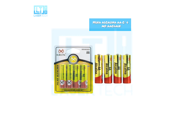 885fc2235eada421925c88683a471db0-fa8dafc738154b19c317164069878128-1024-1024 Pilhas Alcalinas AA com 4 Unidades MO-AAC4ALK – Alta Duração e Confiabilidade - Imagem 1