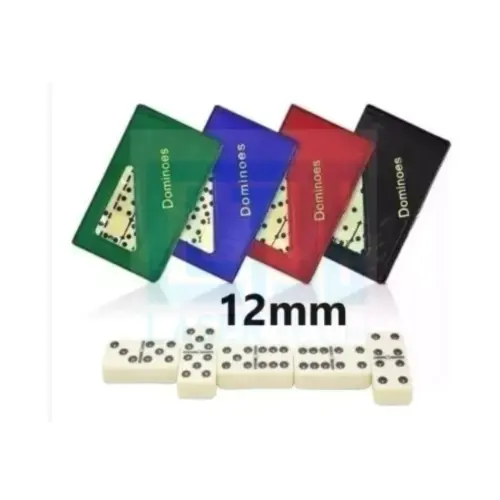 Jogo de Dominó de Osso 12mm 28 Peças KA-7339 NAD5012 – Clássico e Durável