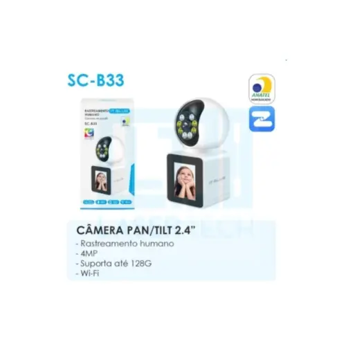 Câmera Babá Eletrônica com Rastreamento SC-B33 – Monitoramento Inteligente