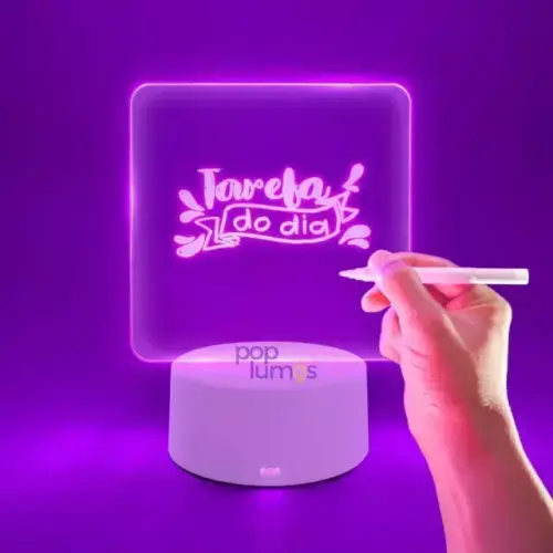 Luminária de Escrever Tipo Lousa 3D BM-F945 – Criativa e Decorativa