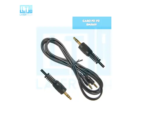 Cabo P2-P2 BM8669 / KA-P2-P2 – Áudio Estéreo com Alta Qualidade