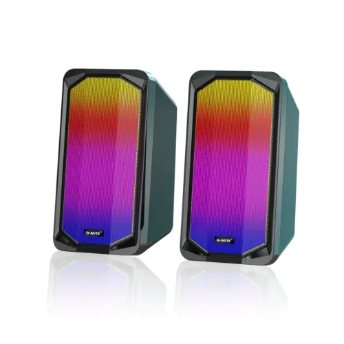 Caixa de Som Gamer para PC BM-S210 – Som Envolvente e Design RGB