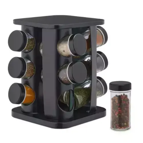 Porta Temperos Giratório 12 Peças GL8082 – Organização e Praticidade na Cozinha