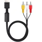 Cabo AV RCA Compatível PS1/PS2/PS3 1.8M KA-AV20 – Imagem e Som de Qualidade