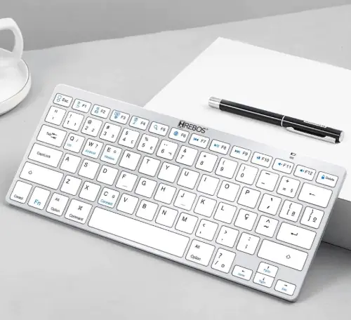 Mini Teclado Sem Fio HS-750 Hrebos – Portátil e Eficiente