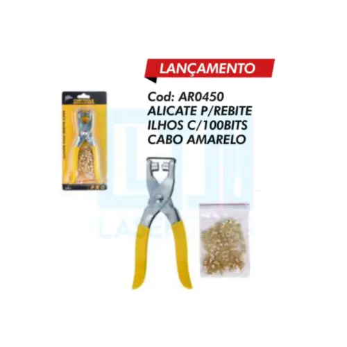 Alicate para Rebite / Ilhós com 100 Bits AR0450 Startools – Profissional e Resistente