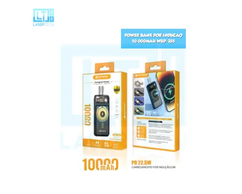 Power Bank por Indução 10.000mAh WUP-355 – Prático e Moderno