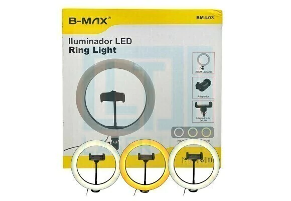 d4d52906a9f2d999150a4bb27ca710f5-03aeb3752f2f34094917164056081315-1024-1024 Ring Light 10” Sozinha BM-L03 – Iluminação Profissional e Ajustável - Imagem 1