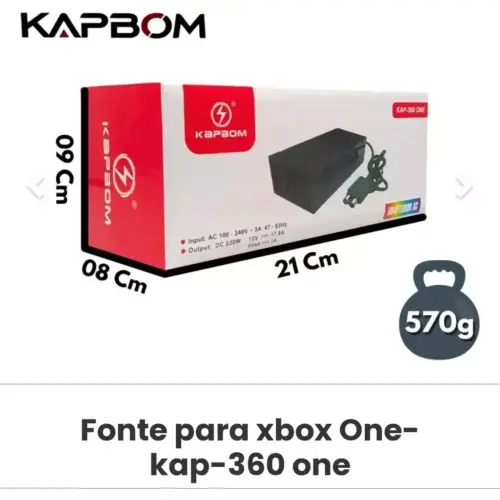 Fonte para X-Box One KAP-360 ONE Kapbom – Alta Performance e Segurança