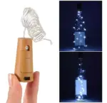 Rolha com Fio de Fada Branco Frio a Pilha – Decoração Iluminada e Charmosa - Imagem 2