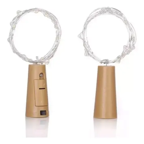 Rolha com Fio de Fada Branco Frio a Pilha – Decoração Iluminada e Charmosa