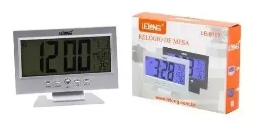 Relógio de Mesa LE-8107 – Moderno e Elegante