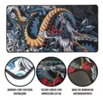 Mousepad Emborrachado MP Dragon 75x35 – Superfície Gamer Antiderrapante - Imagem 2