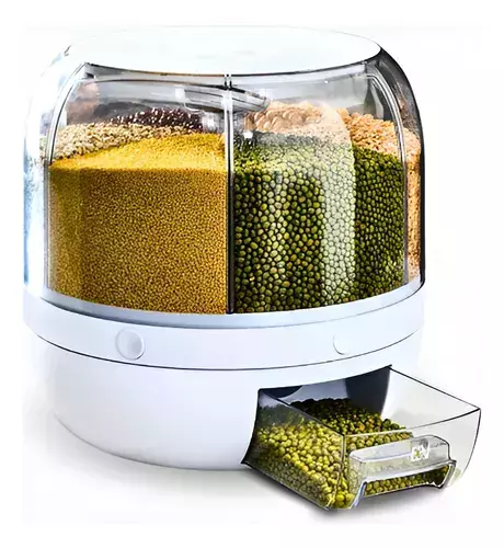 Dispenser de Alimentos 6 Divisões 360° BM-F1147 – Armazenamento Inteligente