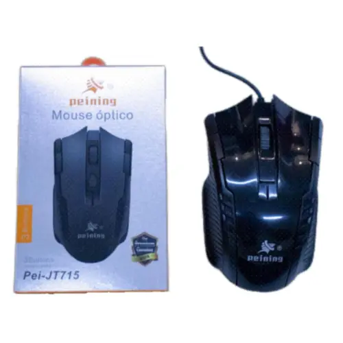 Mouse Óptico com Fio PEI-JT715 – Desempenho e Precisão