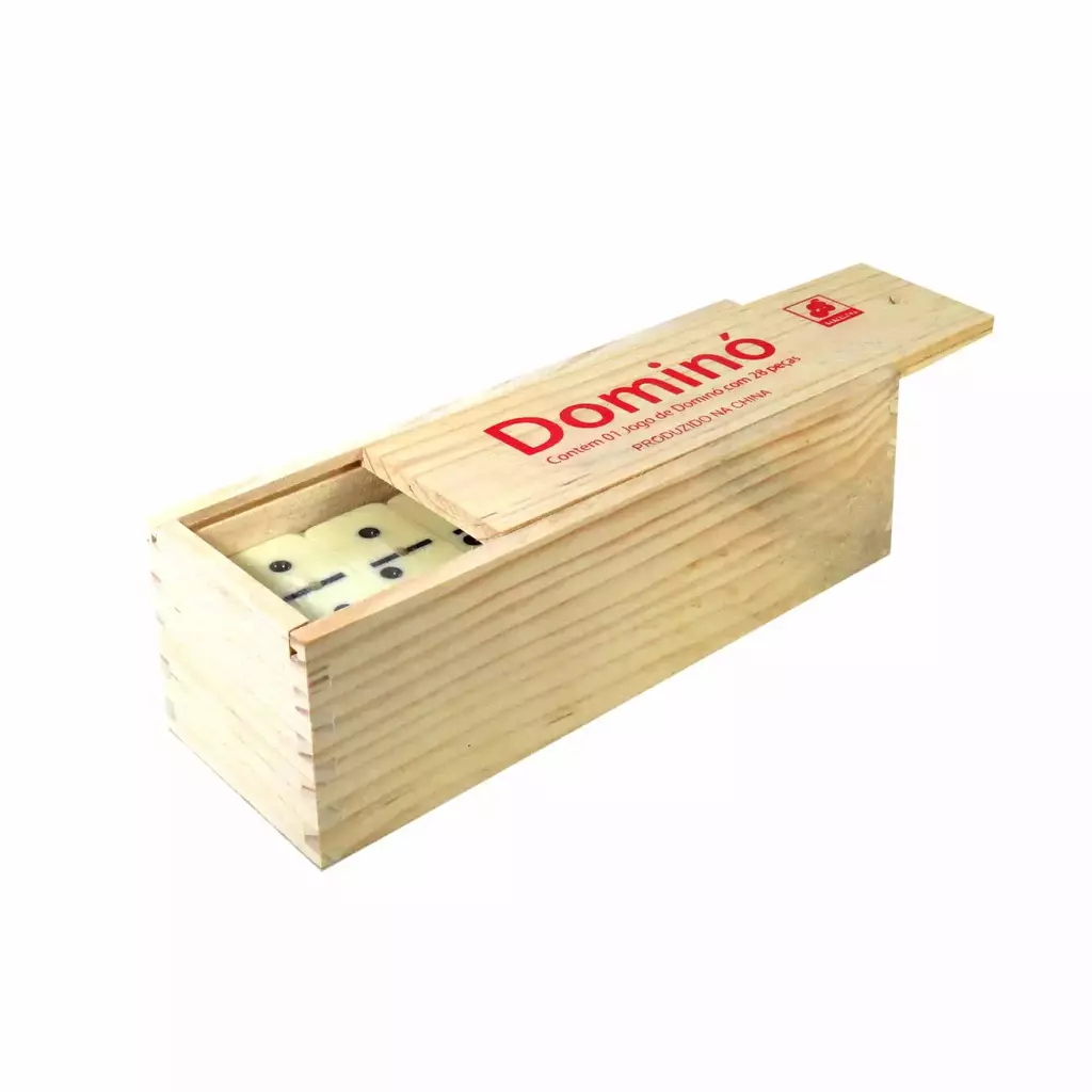 Dominó em Caixa de Madeira 28 Peças KA-6949 / KA-6959 – Clássico e Elegante - Imagem 1
