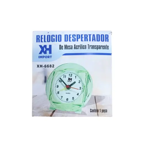 Mini Relógio Despertador XH-6682 – Portátil e com Design Moderno