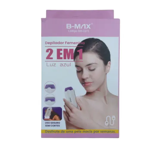 Depilador 2 em 1 com Luz Azul BM-C073 – Precisão e Conforto