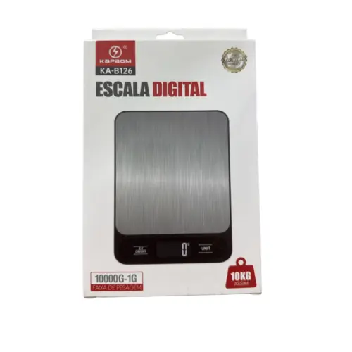 Balança de Cozinha Digital Inoxidável KA-B126 – Precisão e Durabilidade