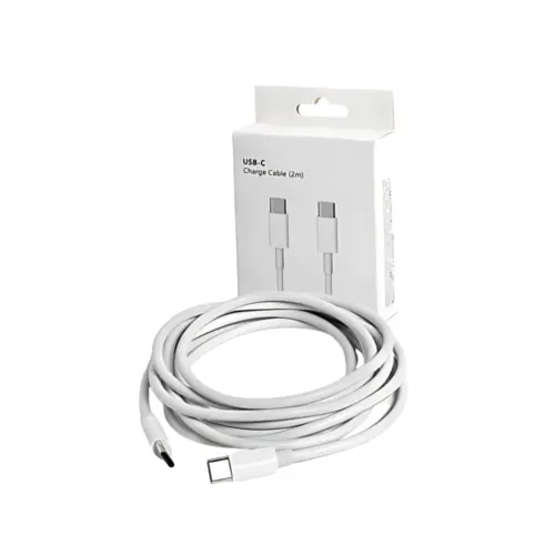 Cabo USB-C Silicone Caixa Branca AL-33-CC – Flexível e Resistente