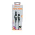 Cabo de Dados 2x1 1.2m 100W PEI-J48 – Reforçado e de Alta Velocidade