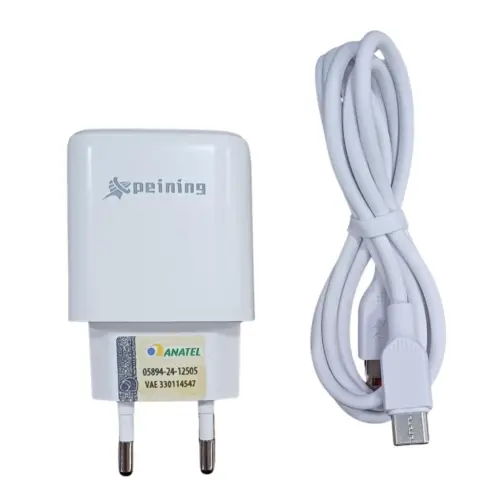 Carregador 2 USB 3.4A Tipo C PEI-U278-3 – Alta Velocidade e Segurança