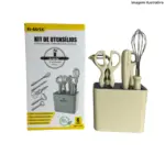 Kit 6 Utensílios de Cozinha em Silicone com Expositor BM-F1072 – Praticidade e Estilo
