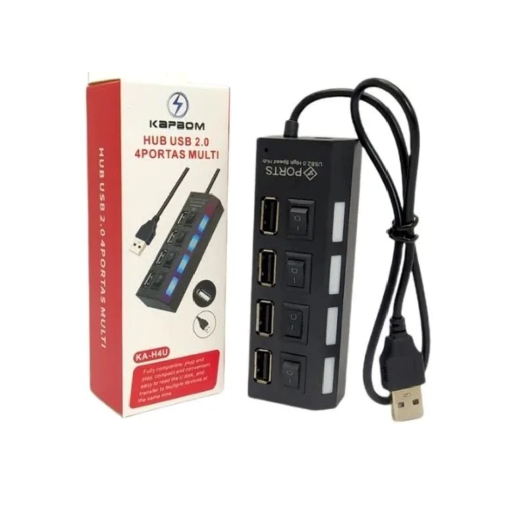 hub-usb-2-0-4-portas-ka-h4u-2a037ebb129fae381f17334016184799-1024-1024 Hub USB 2.0 4 Portas KA-H4U LEY-21 – Conectividade Rápida e Prática - Imagem 1