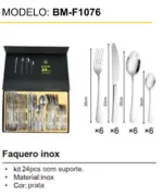 Kit Faqueiro Inox 24 Peças BM-F1076 – Perfeito para o Dia a Dia - Imagem 4