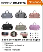 Bolsa de Viagem com Bolso Duplo BM-F1200 – Espaçosa e Resistente - Imagem 4