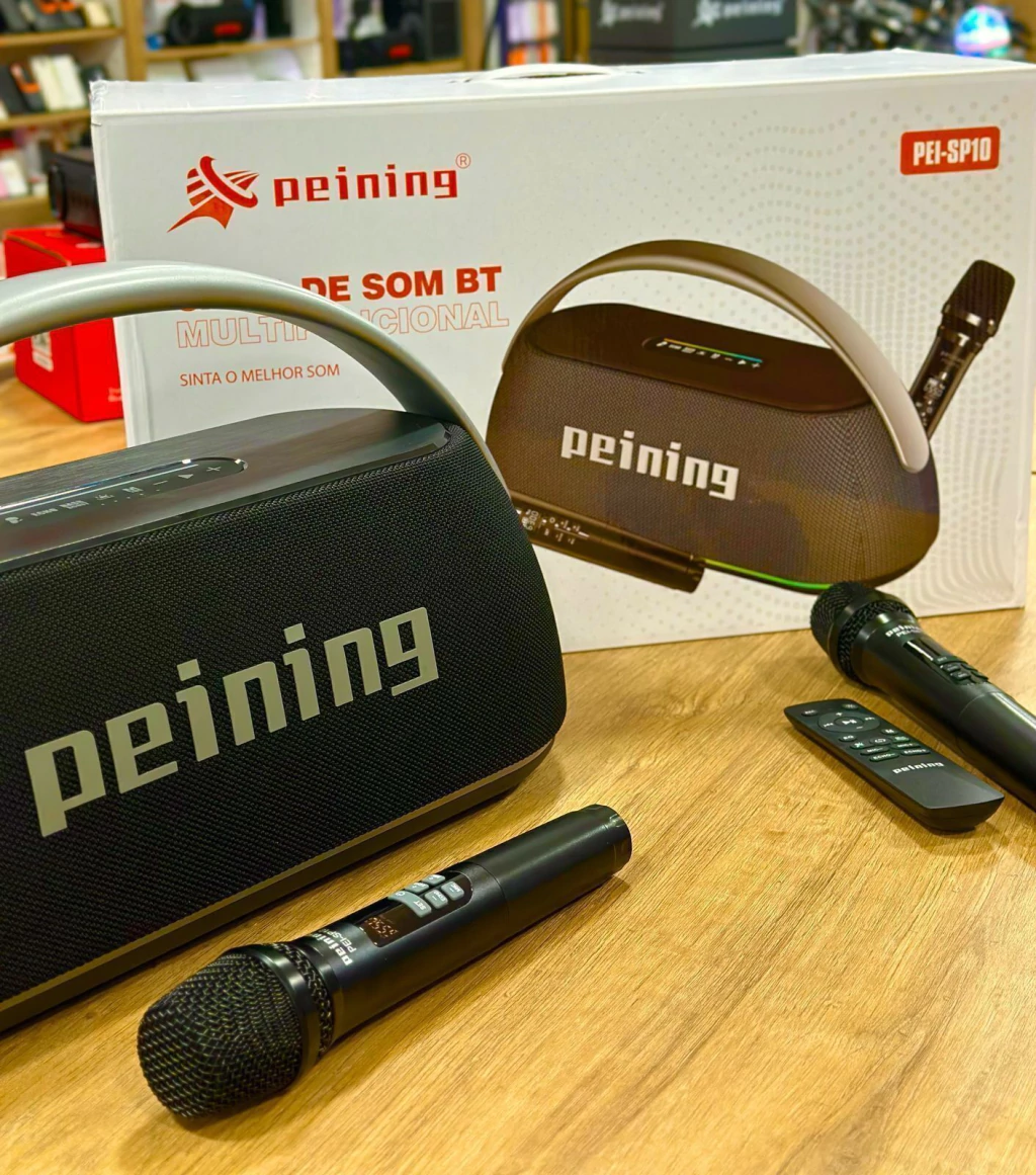 imagem-do-whatsapp-de-2025-04-10-as-13-56-12_f036d348-fa73fc55fe1fb805f417444608550718-1024-1024 Caixa de Som 300W PEI-SP10 – 2 Microfones e Graves Intensos - Imagem 1