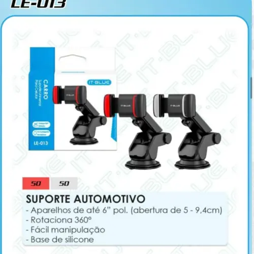 Suporte Automotivo Universal LE-013 – Ajustável e Seguro