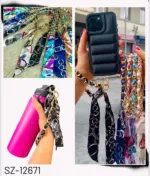 Corrente para Celular e Garrafa com Laço de Seda – Estilo e Versatilidade - Imagem 3